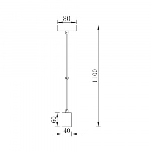 BRAYTRON crna visilica 1xE27 - Img 2