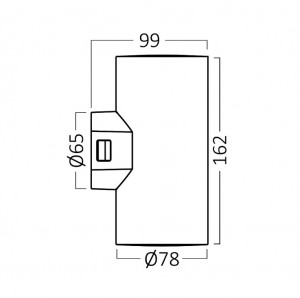 Fasadna LED lampa dvostrana 2x9W CCT za zid (antracit crna bela) — primer osvetljenja ulaza ili prostorije