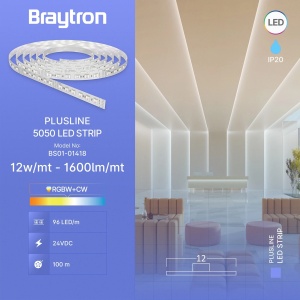 LED traka 12W 96LED 5050 24V 20m – bočni prikaz oblika i kućišta