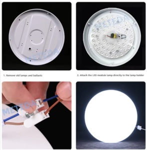 LED umetak za plafonjeru sa magnetima 20W, prečnik 132mm, neutralno i hladno belo svetlo