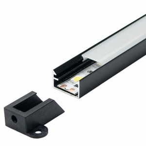 Nadgradni aluminijumski profil za LED trake 14,4 x 8,8 mm – crna izvedba