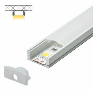 Bela nadgradni aluminijumski profil za led trake 17,4 × 7 mm sa belim difuzorom – prikaz 2