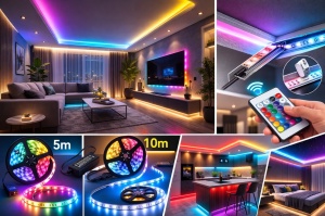RGB LED traka 60 LED sa WiFi i daljinskim upravljačem komplet 5m 10m - Img 2
