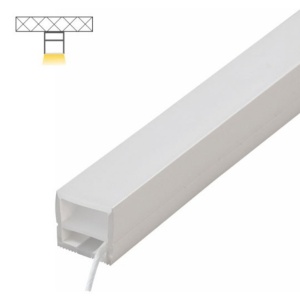 Silikonski NEON profil za LED trake 14x14mm — profil sa postavljenim difuzorom