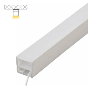 Silikonski NEON profil za LED trake 14x14mm — profil sa postavljenim difuzorom