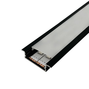 Ugradni aluminijumski profil za LED trake 41 × 10 mm – crna varijanta, glavni prikaz