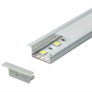 Ugradni aluminijumski profil za LED trake bez montazne resetke – prikaz proizvoda iz drugog ugla