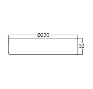 LED panel nadgradni okrugli 18W 1360lm 220mm — zadnja strana sa nosačima i priključkom