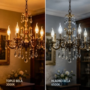 LED Sijalica u Obliku Sveće sa Plamenastom Krivinom 5W