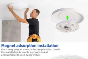 LED umetak za plafonjeru sa magnetima 20W - Img 4
