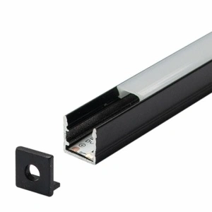 Nadgradni aluminijumski profil za LED trake 10 x 10 mm – crna izvedba