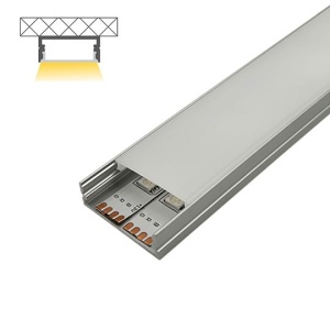 Nadgradni aluminijumski profil za LED trake 30 × 10 mm – siva varijanta, detalj i presek