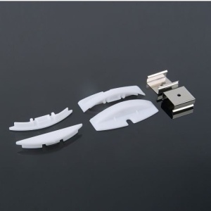 Podni aluminijumski profil za LED trake 52 x 7,8 mm, Siva – detalj oblika i difuzora