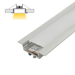Ugradni aluminijumski profil za LED trake 42 × 13,5 mm sa žabicama – detalj i presek