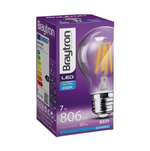 LED filament sijalica A60 7 W sa izborom boje svetlosti — krupni plan svetlećih dioda