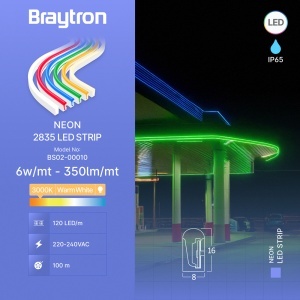 LED neon traka 8X16 220V 6W toplo bela 100 m - Img 7