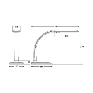 LED stona lampa LB132 – zadnja strana proizvoda
