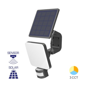 Solarna LED zidna lampa 15W sa senzorom i promenljivom bojom svetlosti – detalj materijala i završne obrade