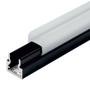 Nadgradni aluminijumski profil za LED trake 11 x 11 mm, Crna – glavni prikaz profila
