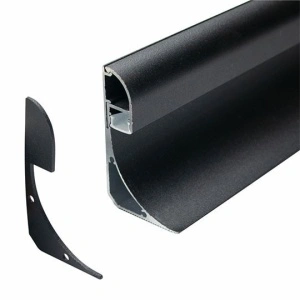 Aluminijumska lajsna za LED trake 36 x 60 mm – crna izvedba