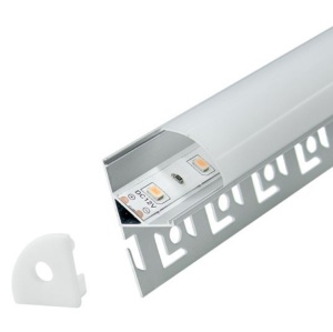 Ugaoni ugradni aluminijumski profil za LED trake u spuštenom plafonu
