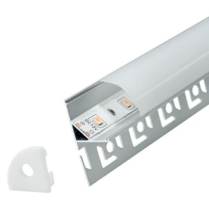 Ugaoni ugradni aluminijumski profil za LED trake u spuštenom plafonu