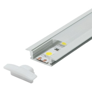 Ugradni aluminijumski profil za LED trake 24,7 x 7 mm – beli, 2 m