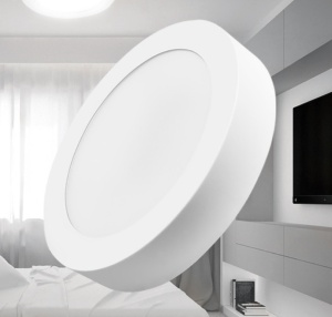 LED panel nadgradni okrugli 18W 1360lm 220mm — odvojeni drajver i kablovi za povezivanje