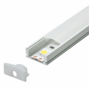 Nadgradni aluminijumski profil za LED trake 17,4 x 7 mm – beli, 2 m