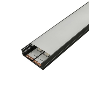 Nadgradni aluminijumski profil za LED trake 30 × 10 mm – crna varijanta, glavni prikaz