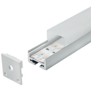 Sinski aluminijumski profil za LED trake 20x11mm sa debljim difuzorom sivi