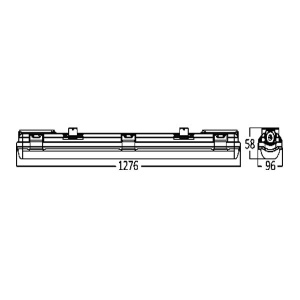 Vodootporno kućište za LED cevi 120cm IP65 za 2 cevi - Img 5