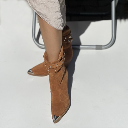 Botine Kiara Chestnut Piele Naturala - Img 2