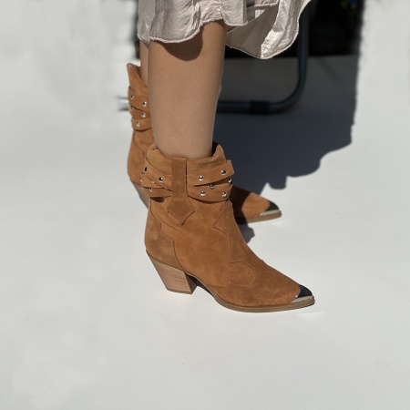 Botine Kiara Chestnut Piele Naturala - Img 3