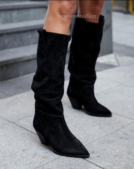Cizme Sore Black PIELE NATURALA - Img 3