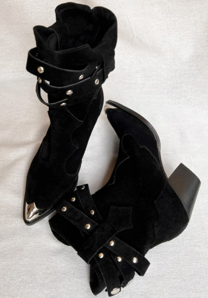 Botine Kiara negru PIELE NATURALA - Img 5