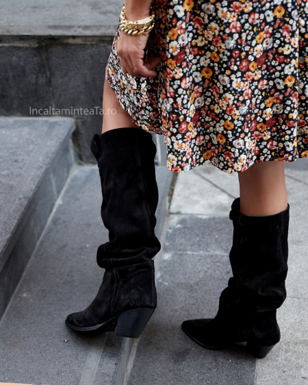Cizme Sore Black PIELE NATURALA - Img 4