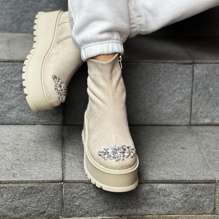 Ghete Tisa DIAMOND Zipper 2 - BEJ