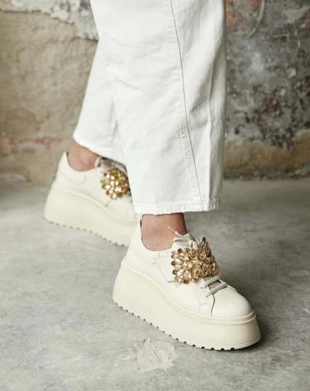 Adidasi Aida 2 Crem Piele Naturala - Img 2