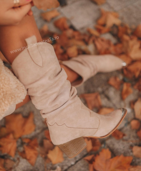 Cizme Zanno tall beige - Img 3