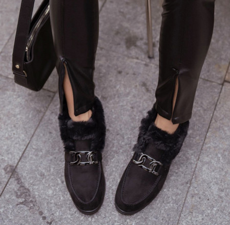 Ghete Iasmine Black Simple