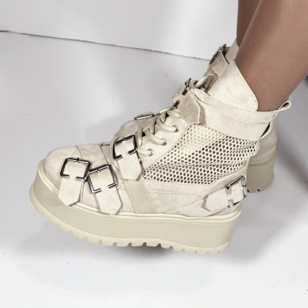 Ghete Zeno strap short - crem - Img 2