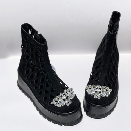 Ghete Tisa Zipper Summer Negru Diamond