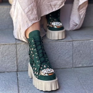 Ghete Santorini Verde- accesorii