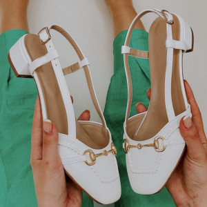 Pantofi Balerina White - Img 3