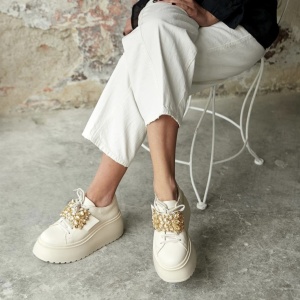 Adidasi Aida 2 Crem Piele Naturala