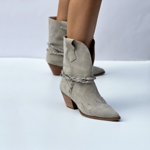 Botine Misuna Bej Piele Naturala - Img 3