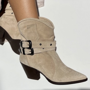 Botine Carmina Bej 2 Piele Naturala