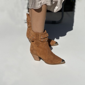 Botine Kiara Chestnut Piele Naturala - Img 3