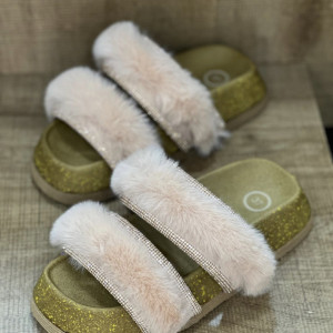 Papuci Puff Roz Glitter - Img 2